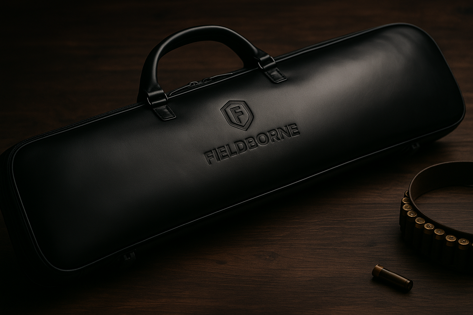 Black Saddle Leather Tactical-Luxury Case